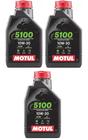 KIT ÓLEOS 3X MOTUL 5100 10W30 4T 1L cb500 Cb500x cb500f cbr500r cb 600f cb 650 cbr 650 transalp 700