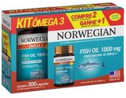 Kit Ômega 3 1000Mg Norwegian Made In Usa 300 capsulas Sidney Oliveira