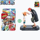 KIT One Piece - Boneco Shanks e Luffy 18cm + Jogo Uno One Piece