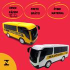 Kit ônibus escolar de Brinquedo Branco e amarelo 21 cm