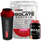 Kit Optimum Isolate Whey Protein 2kg + BCAA 100g + Coqueteleira - Bodybuilders