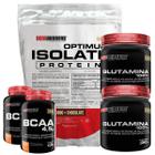 Kit Optimum Isolate Whey Protein 900G + 2X Bcaa 100G - Bodybuilders