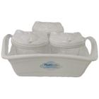 Kit organizador + 3 porta objetos bebê plastibaby