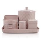 Kit Organizador de 5 Peças (Rattan) AHX18682 - Jacki Design Cor:Rosa