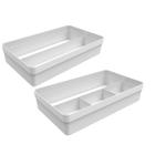 Kit Organizador De Gaveta Divisória Cozinha Quarto - Branco