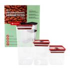 Kit Organizador Hermético Dubai Vermelho 5 Litros - Unitermi