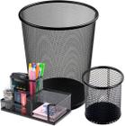 Kit Organizador Home Office Lixeira Porta Treco Porta Lápis Gv Office