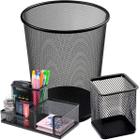 Kit Organizador Home Office Lixeira Porta Treco Porta Lápis Gv Office