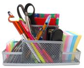 Kit Organizador para Escritório com 4 Partes Prata