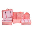 Kit Organizador Para Mala De Viagem 7 Peças - Rosa