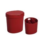 Kit Organizador Pia Bancada Cozinha Coza Brinox - Vermelho - Coza/Brinox