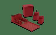 Kit Organize Sua Pia Coza Single 4 Peças Vermelho Bold