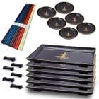 Kit Oriental P/4 Pessoas - Preto Laqueado - 24 Peças - AC