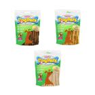 KIT Ossinhos para Cães DogPets Palito Stick Courinho 3x300g Sabores Natural Carne e Frango