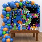 Kit festa prata painel display rainbow friends babao azul