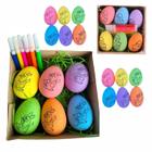Kit Ovos De Páscoa De Isopor Para Colorir Kids Infantil Cesta Coelho