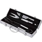 Kit P/ Churrasco 3 Peças Inox + Maleta Para Compartimento