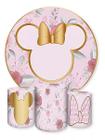 Kit Painel de Festa Redondo Trio Cilindro - MINNIE