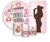 Kit Painel De Festa + Trio Capa Cilindro + Faixa Veste Fácil - A Patricinha Boiadeira Rosa 015