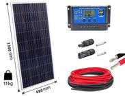 Kit Painel Placa Energia Solar 155w Contro30a Cabo E Mc4