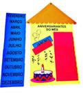 Kit painel sala de aula com chamada, calendário, aniversariante, ajudante do dia