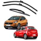 Kit Palheta Limpa Parabrisa Diant E Tras Ford Ka 2014 A 2022 - Force One