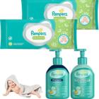 Kit Pampers Baby Shampoo Condicionador Lenços Umedecidos