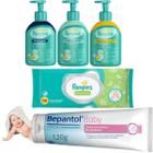 Kit Pampers Glicerina Bepantol Baby Pomada Assaduras Lenços Glicerina Lenços Aloe Vera Hipoalergênica