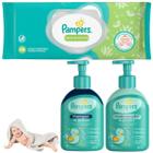 Kit Pampers Shampoo Condicionador Lenço Umedecidos Glicerina