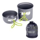 Kit Panelas Camping Pesca Ds-101 2 Pçs Super Compacto leve