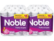 Kit Papel Higiênico Folha Dupla Noble - 2 Pacotes com 16 Unidades cada