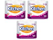 Kit Papel Toalha Folha Tripla Kitchen - Total Absorv 3 Pacotes com 2 Unidades Cada