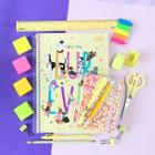 Kit Papelaria Universitario Tons de Amarelo Neon Pastel - SAKURA SHOP