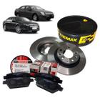 Kit Par Disco + Jogo Pastilhas Freio Roda Traseira Fusion 2007, 2008, 2009, 2010, 2011 e 2012