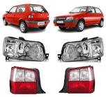 Kit Par Farol E Lanterna Uno 04 05 06 07 08 10 12 14 Cromado