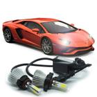 Kit Par Lâmpada Super Led Automotiva Farol Carro 3D H16 8000 Lumens 12V 24V 6000K
