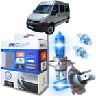 Kit par lâmpadas super branca conector h4 8500k shocklight + par leds pingo conector t10 universal