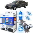 Kit par lâmpadas super branca conector h4 8500k shocklight + par leds pingo conector t10 universal