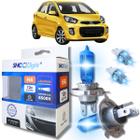 Kit par lâmpadas super branca conector h4 8500k shocklight + par leds pingo conector t10 universal