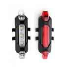 Kit Par Red White Lanternas Farol Sinalizador Led Usb Bike