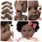 Kit Para Arte Bebe Reborn Molde Menina Negra + Corpinho