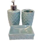Kit Para Banheiro 3 Peças Em Cerâmica