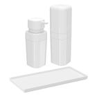 Kit Para Banheiro Com Bandeja Splash Coza Brinox 4 peças