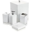 Kit Para Banheiro Lavabo Combo Com Lixeira 5 Litros Luxo