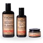 Kit para Barba - Shampoo + Balm + Modelador Viking Terra