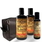 Kit para Barba Shampoo + Condicionador + Balm de Barba Viking Terra + Necessaire