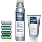 Kit para Barbear Dr. Jones Espuma + Gel + Recargas