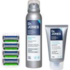 Kit Para Barbear Dr. Jones Espuma + Gel + Recargas