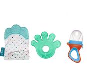 Kit Para Bebê, Mãozinha + Luvinha + Porta Frutinha - Buba