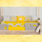 Kit Para Berço Bebê Montessoriano Nuvem 7 Peças - Amarelo - Top Chick